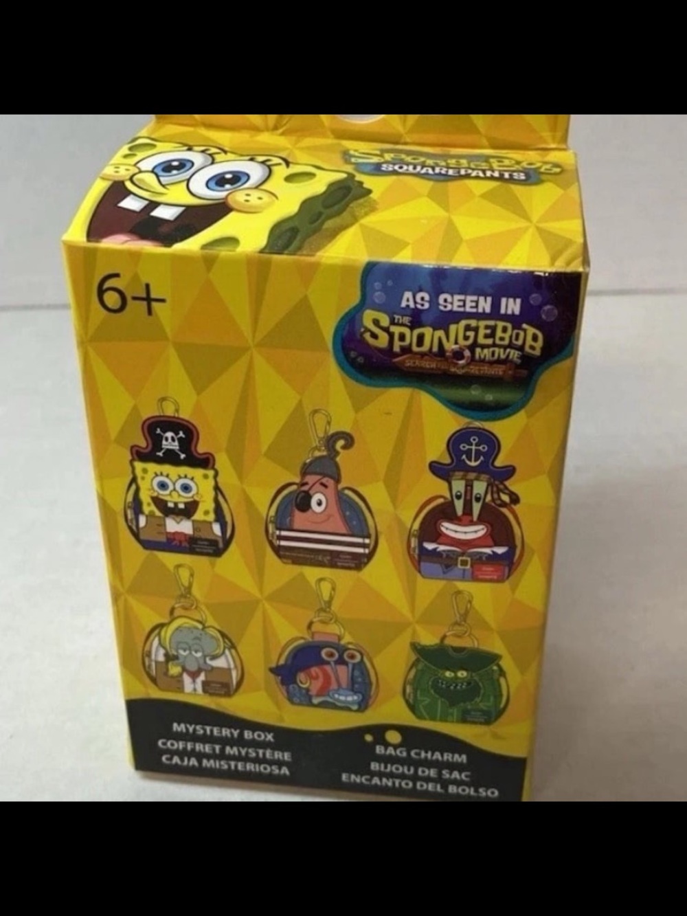 SpongeBob Movie Sponge Out of Water Mystery Box Bag Charm Keychain NIB
